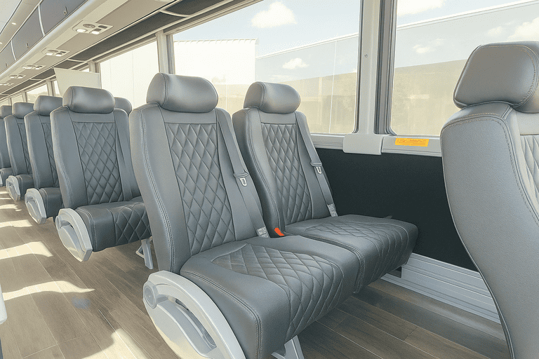 interior of Charter Bus Rental Rancho Cordova charter bus